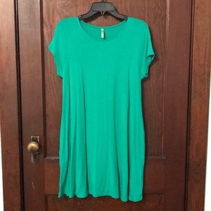 COPY - Mittoshop Kelly Green Tunic Pocket Dress